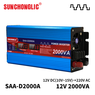 2000VA オフグリッドソーラーインバーター DC 5V 1A USB 12V 220V 高効率