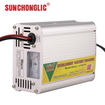 良い値段 3段階充電と鉛酸電池のAC150V-250V入力を持つ12V 10A AGM GEL電池充電器 オンライン