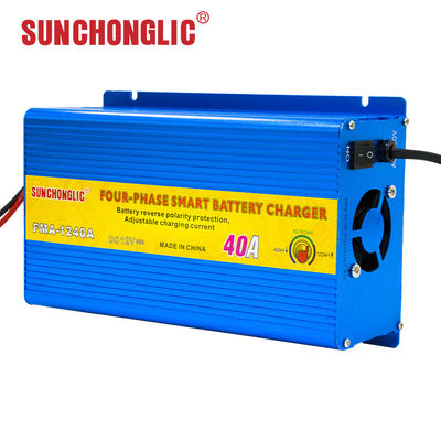 Guter Preis 40A 12 Volt Gel-Ladegerät Einspeisung AC 220V 50Hz Leichtgewicht Und Kompakt Online