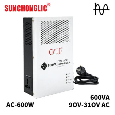 Guter Preis LED-Display Einphasen-Spannungsstabilisator mit 90-310V Eingangsbereich und 600VA Aktivleistung Online