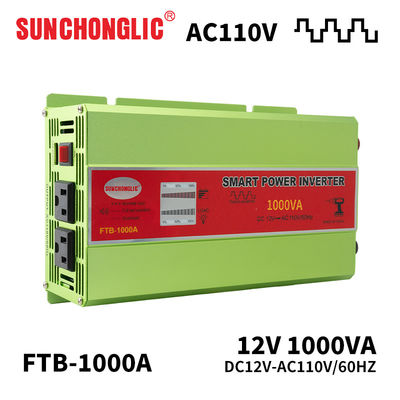 Giá tốt. Bộ chuyển đổi điện sóng sin giả thông minh 1000W, 12V DC sang 110V AC 60Hz, bộ chuyển đổi điện độc lập trực tuyến