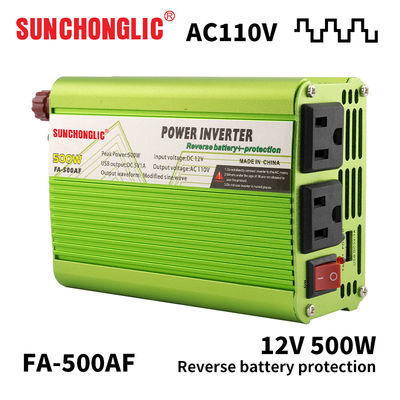 Bom preço Inverter modificado de 500VA 60Hz com protecção contra sobrecarga 12VDC a 110VAC Inverter de potência on-line