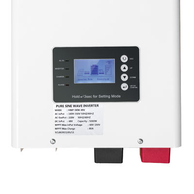 قیمت خوب 5000 وات فرکانس پایین موج سینوس خالص MPPT inverter خورشیدی ترکیبی با بهره وری 90٪ آنلاین