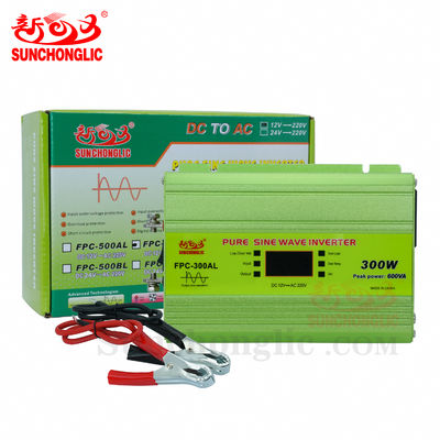 Giá tốt. Bộ chuyển đổi điện 300W 12V sang 220V Sóng sin chuẩn cho hệ thống điện độc lập và trên ô tô, tương thích ắc quy axit-chì trực tuyến