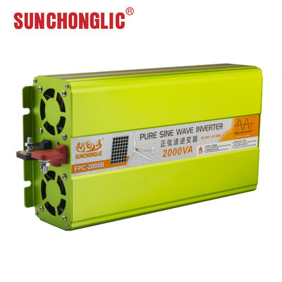 ราคาดี 2000W 24V ถึง 220V Pure Sine Wave Inverter 2KVA กำลังไฟสูงพร้อมพอร์ต USB 5V/1A ออนไลน์