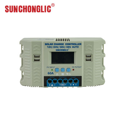 Хорошая цена 12v / 24v /36v / 48v 60a Mppt Solar Charger Controllers High Efficiency With Timer Switch онлайн