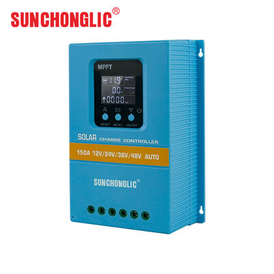 Bom preço Controlador de carga solar PWM inteligente de 150A para energia solar residencial com faixa de tensão de 12V-48V on-line