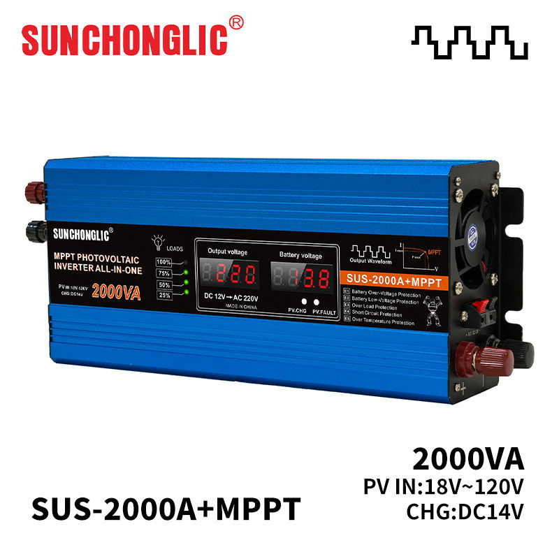 2000W MPPT Solar Charge Inverter 12V to 220V