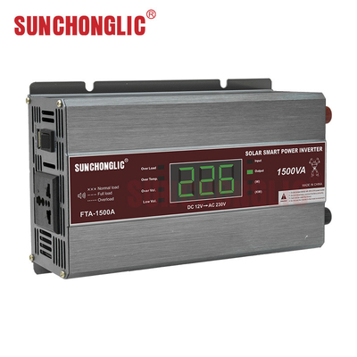 Bom preço DC12V a AC220V Inversor de onda senoidal de 1500 Watt com ecrã digital LED on-line