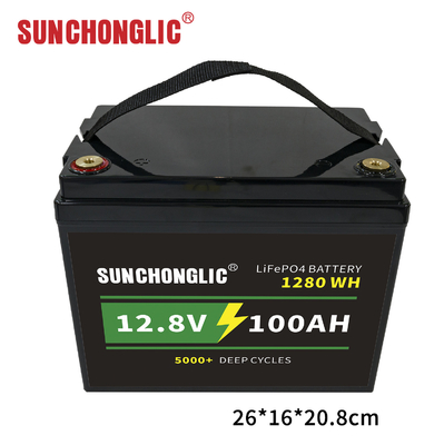Good price Recreational Vehicles 12.8V 100Ah LiFePO4 Battery Energy Efficiency Convenient online