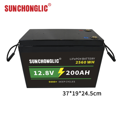 quality Portable LiFePO4 Lithium Battery Fast Charging 12.8V 200Ah Lifepo4 Battery factory