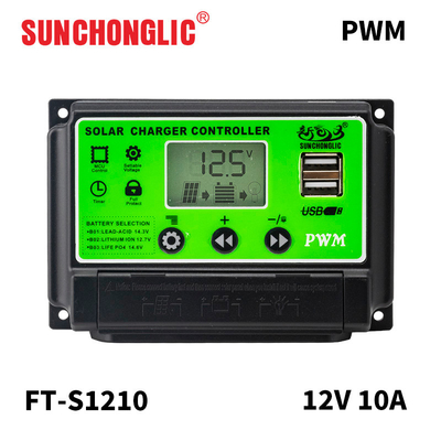 Double MOS LCD Display PWM Solar Charge Controller 24V 10A 3 Phase Charge Controller