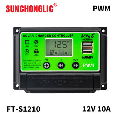 قیمت خوب کنترل کننده شارژ خورشیدی PWM با صفحه نمایش LCD دوگانه MOS برای سیستم های 12 ولت 24 ولت با شارژ سه فاز آنلاین
