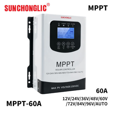 Harga yang bagus Pengontrol Pengisian Daya Surya MPPT 60A dengan Dukungan Baterai 96V dan Tegangan Input Maksimum 230V untuk Sistem Off-Grid on line