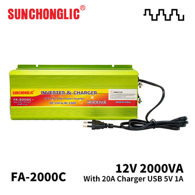 良い値段 2000W DCからAC電源インバーター 充電器 5V 1A USB 20A 充電器 12V 220V オンライン