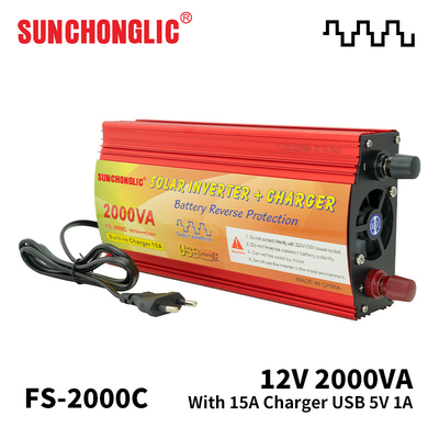 良い値段 15A インバーター 充電器 2000va 変形シナス波 2kw オフグリッド 太陽光インバーター 12v 220v オンライン