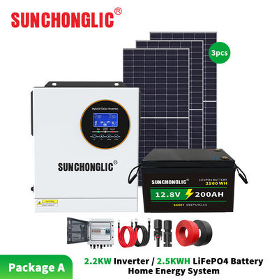 Giá tốt. Biến tần năng lượng mặt trời lai 2.2KW với Pin LiFePO4 2.5KWH và Sóng hình sin chuẩn cho Hệ thống năng lượng gia đình trực tuyến