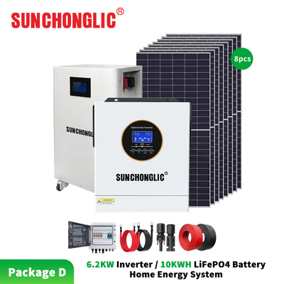 İyi bir fiyat. 6.2kw İnverter / 10kwh Lifepo4 Batarya Ev Enerji Sistemi çevrimiçi