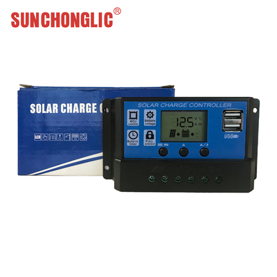 Хорошая цена 12v / 24v  pwm solar charger controllers 5v / 2a usb output  онлайн