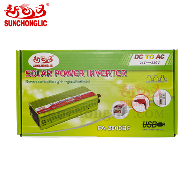 Bon prix Invertisseur de puissance à ondes sinus modifiée de 2000 W avec USB 5V 1A Prise en charge de la sortie CA 220V/230V et de l'entrée CC 24V en ligne