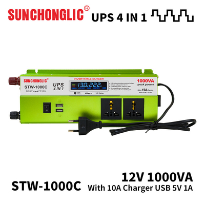 Buen precio Invertidor para uso doméstico de 1000w a 1000va con cargador de 12v a 220v en línea