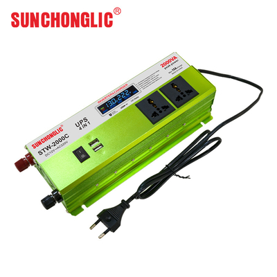 Bon prix Le système d'onduleur et de charge tout-en-un 2000w convertit 12V DC en sortie AC 220 V en ligne