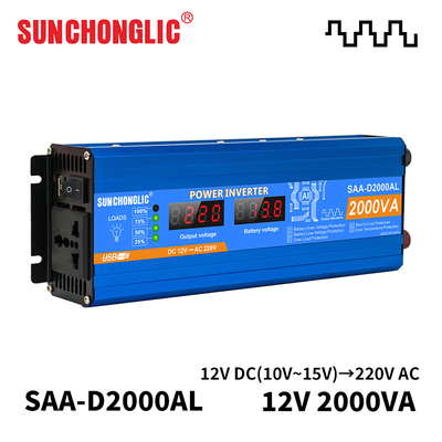 良い値段 2000W ディスプレイインバーター 変形シナス波インバーター DC 5V 1A USB 12v 220v オンライン
