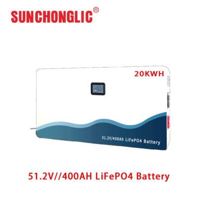 Good price  stackable 51.2v 400ah Lifepo4 Battery With Bms Lcd Bluetooth Up To 16 Units In Parallel online