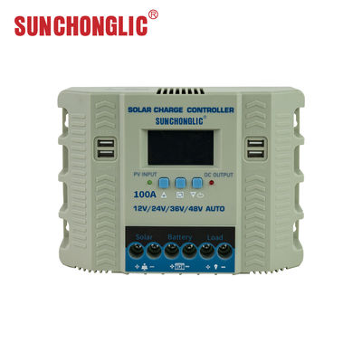Goede prijs 100A nominale stroom PWM zonneladingsregelaar met multi-spanningscompatibiliteit en 100V maximale PV-spanning online