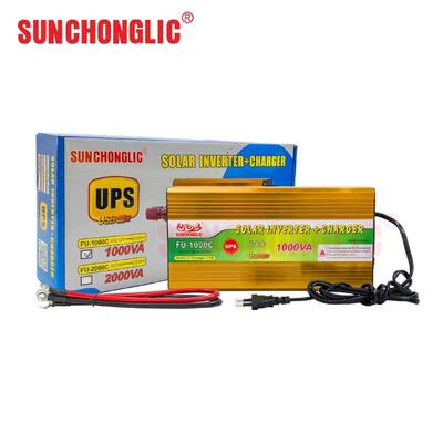 Goede prijs FU zonne-energie-omvormer – 1000VA gemodificeerde sinus-UPS-omvormer, AC-oplader ingebouwd, 12V 220V online