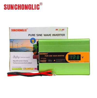 FPC-D 1000W Pure Sine Wave Inverter, Converts 12V DC to 220V AC, Features an Oversized Display