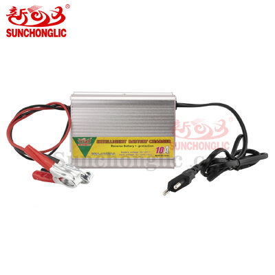 Good price 12V 10A AGM Gel Battery Charger with Three-Step Charging and 150V–250V AC Input for Lead-Acid Batteries online