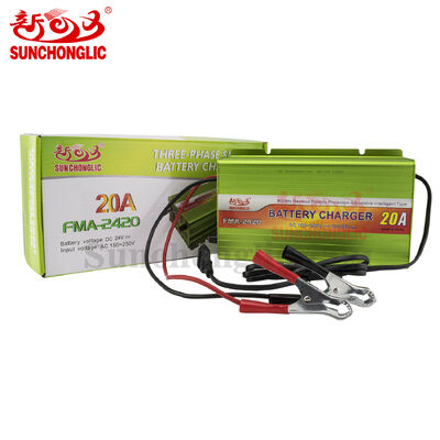 Bon prix Chargeur de batterie automobile en gel 24V 20A avec fonction de charge en trois étapes et de réparation d'impulsions pour les batteries au plomb-acide en ligne