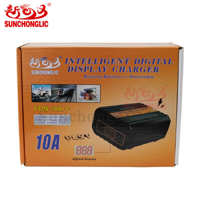 Good price 10A Three-Stage AGM/GEL/SLA Lead-Acid Battery Charger with 150-250V AC Input and Digital Display for Car Batteries online