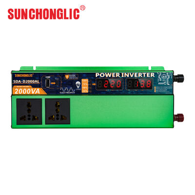 Buen precio SDA-D2000A 2000VA Inversor de potencia de onda senoidal modificado de pico con protección completa y doble USB tipo-C en línea