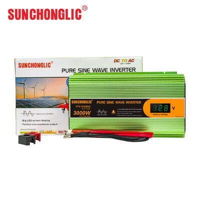 FPC-D3000A 3000W High Power Pure Sine Wave Inverter with DC12V to AC220V Conversion and Large Digital Voltage Display