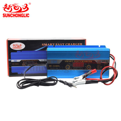 Goede prijs Smart DC-1240A 12V 40A AGM GEL-accu-oplader met startfunctie van de auto-motor en LCD-digitaal display online