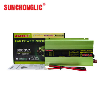 Harga yang bagus FTA-3000A Car Power Inverter Modified Sine Wave DC12V ke AC230V 3000VA Daya puncak dengan tampilan LED dan port USB online