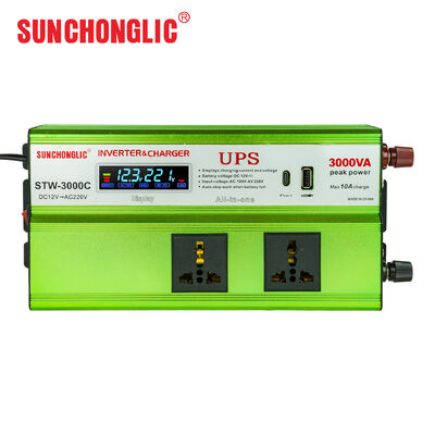 3000VA Modified Sine Wave Inverter With Charger UPS Inverter Power Inverter Charger DC 12V to AC 220V Home Use