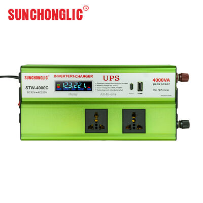 4000VA 4 IN 1 UPS Inverter With Charger DC12V To AC220V Modified Sine Wave Power Inverter Charger